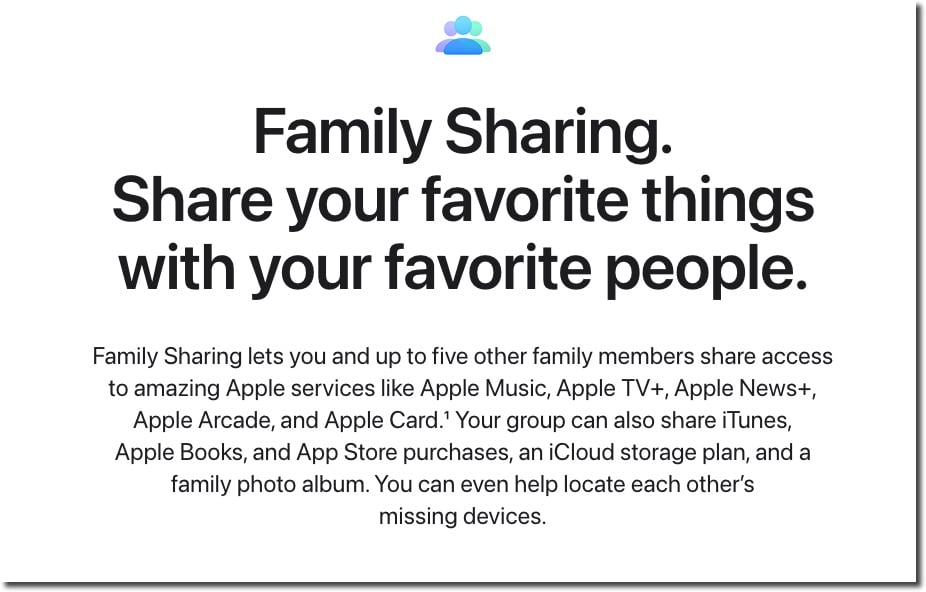 family sharing with apple